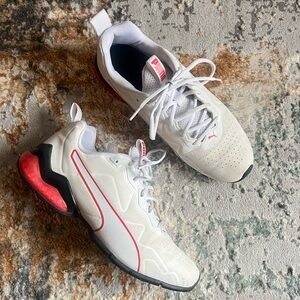 Puma White and Red Sneakers